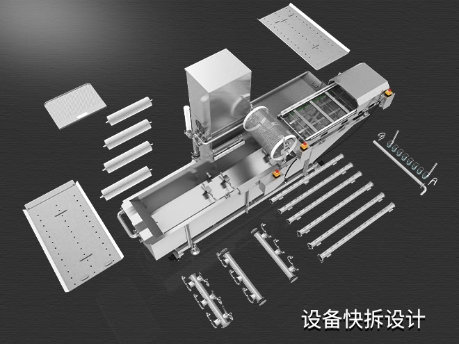 高質(zhì)毛輥物料清洗機(jī)，氣泡清洗，清洗800kg/小時(shí)